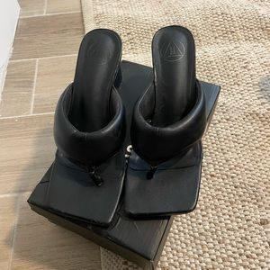 Black padded missguided heels